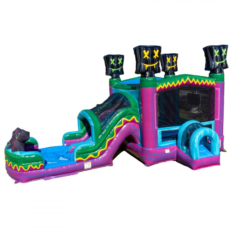 Level Up Dual Lane Bounce House W/Slide